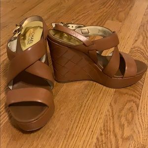 MICHAEL Michael Kors Tan Platform Wedges